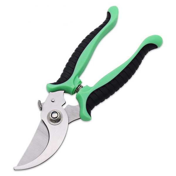 Garden Scissors for Cutting Pruning, Grafting, Shears, Gardening Cutter, Professional Garden Scissors with Straight Stainless Steel Blade, Ultra Sharp Clippers Scissors for Trimming, Fruits, Flowers, Plants. Lightweight Stainless Hand Pruner -8"